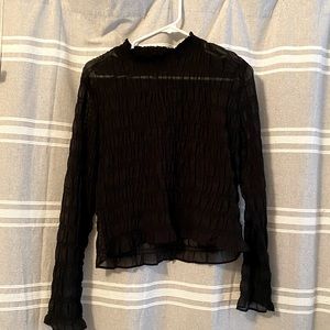 H&M scrunch ruffle blouse